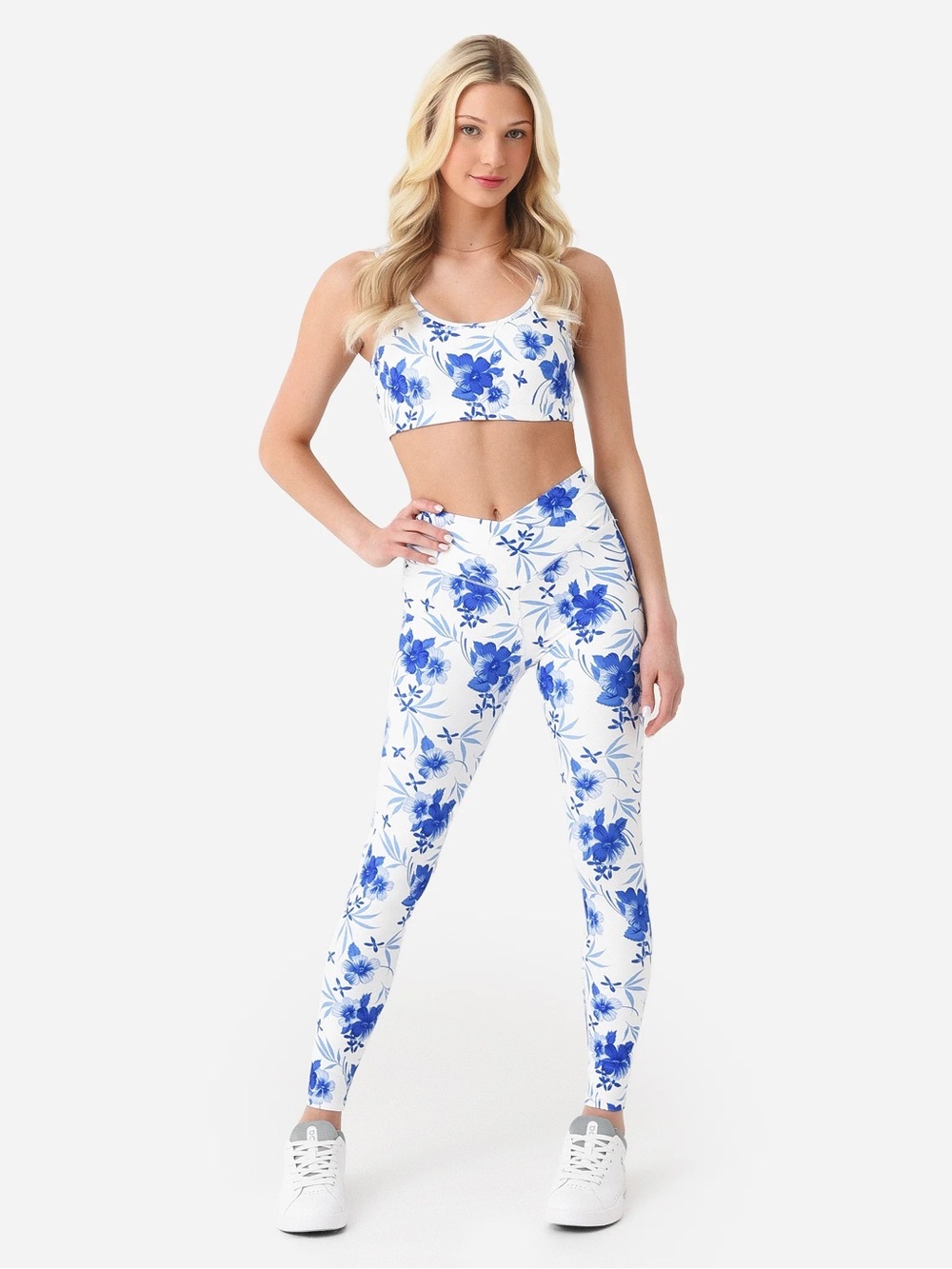 LoveShackFancy Adries Set -High-Waist Leggings and Bra— Women's Activewear